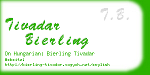 tivadar bierling business card